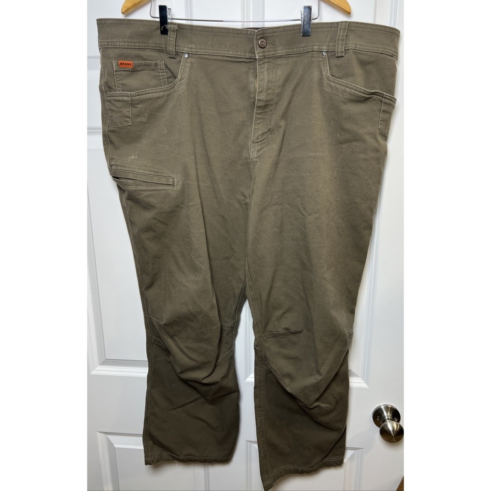 Brunt Torra Mens Work Pants 46x30 READ DWR Stretch TAILORED/REINFORCED Brown‎